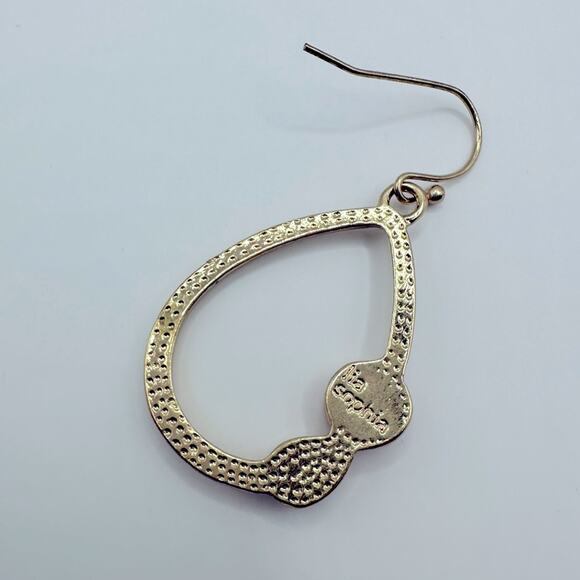 LIA SOPHIA Earrings Pierced Drop Dangle Gold Pink Beige Tan Summer Minimalist - Picture 5 of 6